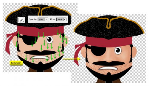 آموزش طراحی کاراکتر کارتونی دزد دریایی در فتوشاپ